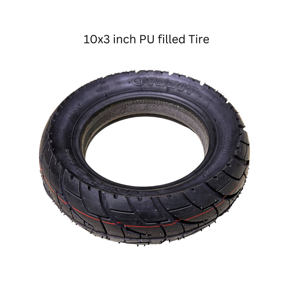 10 inch Tire 8.5 inch PU Filled High Speed Rubber Tire No Flat Puncture Proof Solid Tire